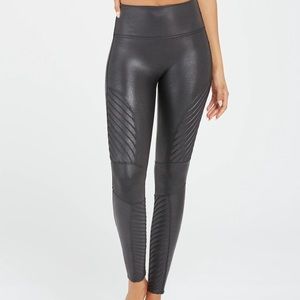 Spanx Faux Leather Motto Leggings